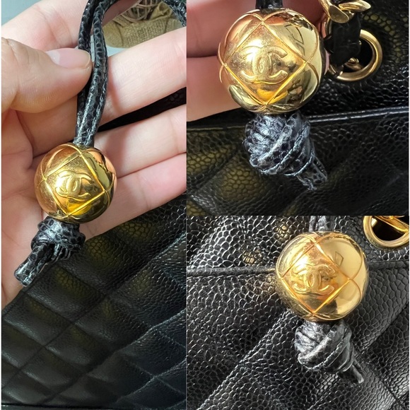 Authentic CHANEL Caviar chain black Tote - Picture 10 of 17